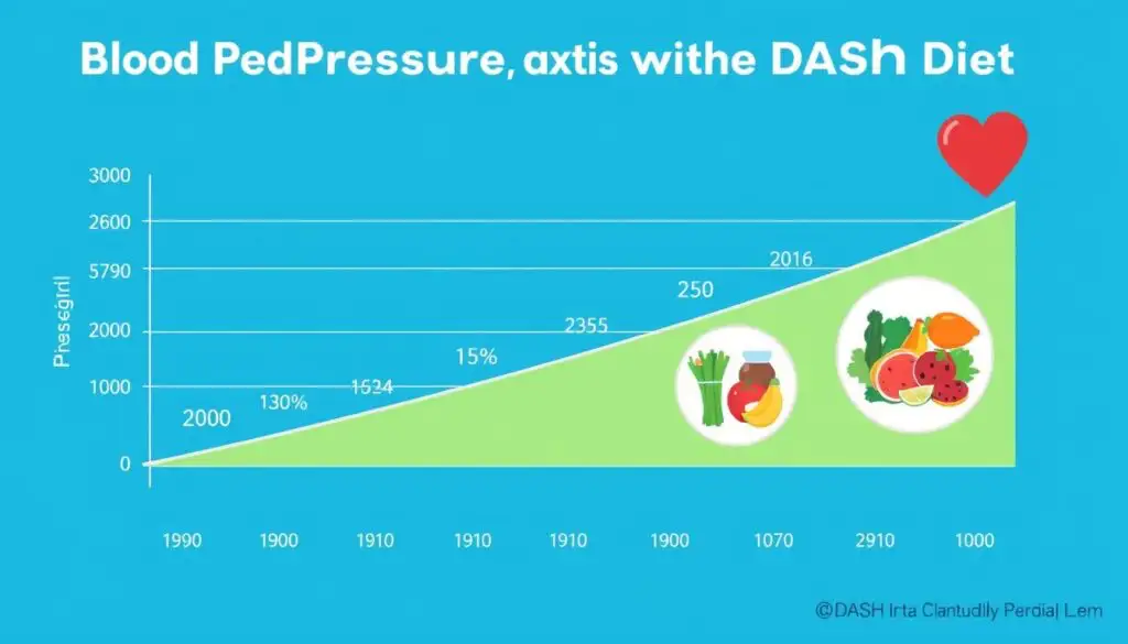 Il grafico sull'efficacia della dieta DASH
